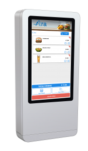 Chiosco interattivo touch screen T10 con software Aera